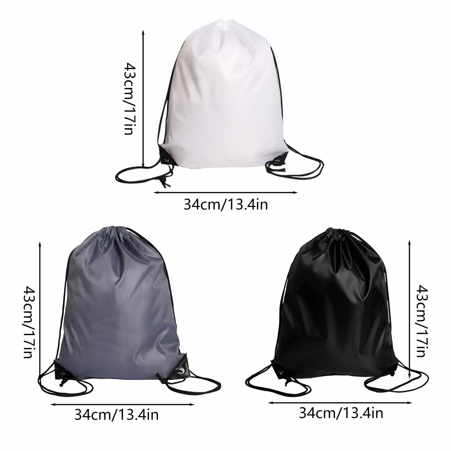 Drawstring Backpack 5 Stück 34x43 cm Fitness-Rucksack für Reisen Outdoor-Sport