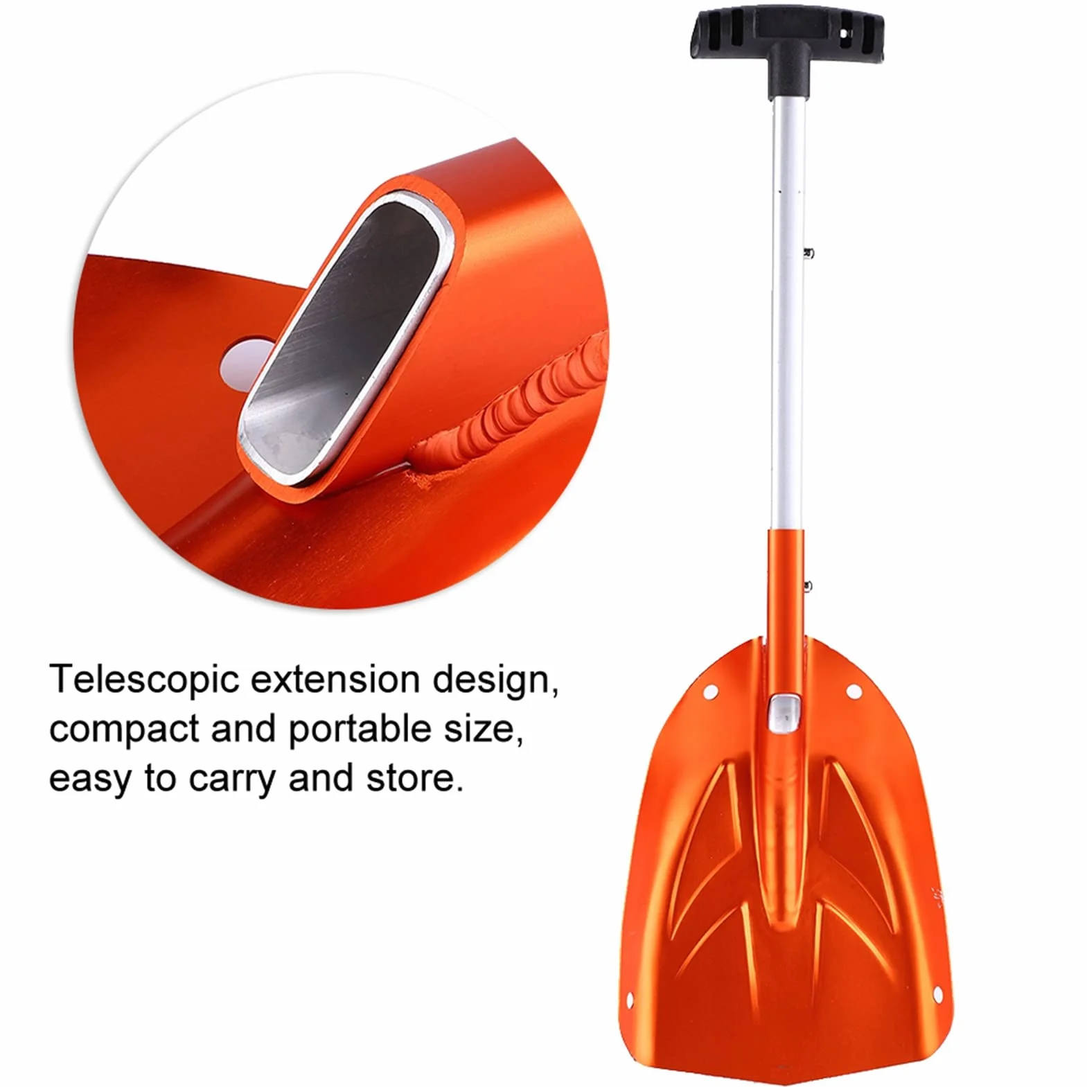 Ejoyous Pelle Neige Legre Alliage Aluminium Grattoir Glace Poussoir Neige Universelle