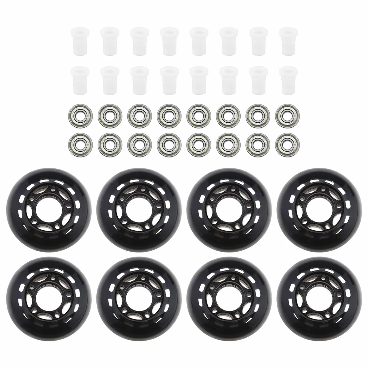Roues de roller en ligne 64 mm 82A ABEC-7 Lot de 8
