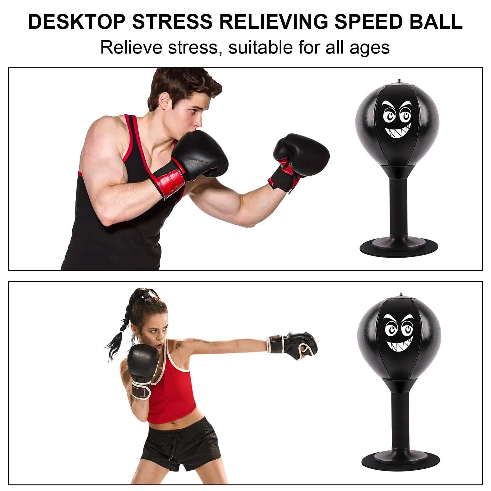 Punching-Ball de Bureau, Sac de Frappe de Bureau Autonome avec Ventouse, Rage Bag Sac de Frappe de Bureau Mini pour l’activité à la Maison et au Bureau pour réduire Le Stress