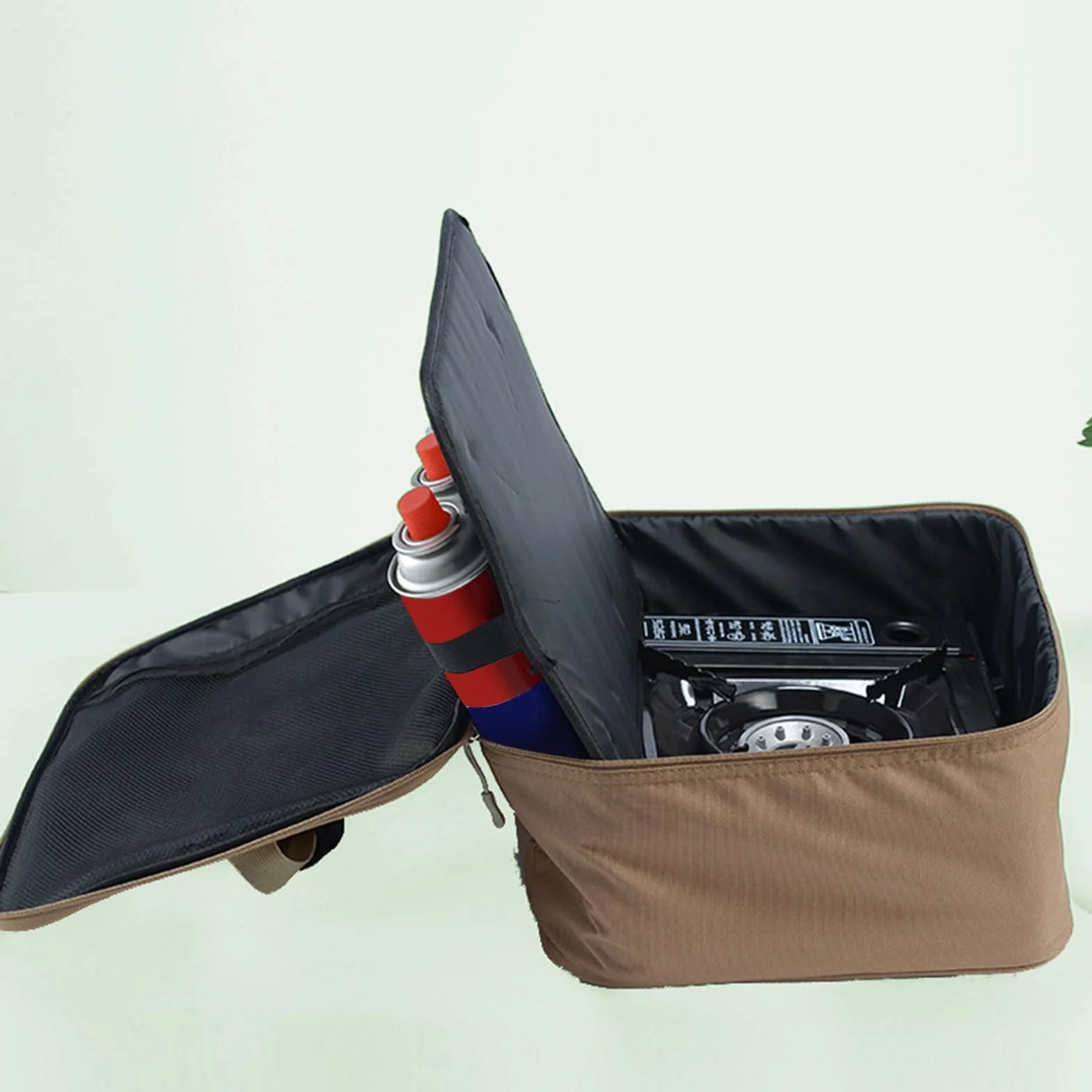 Sac de transport pour réchaud de camping – Sac de transport pour réchaud d'extérieur, sac de rangement de camping, sac portable pour brûleur, étui de transport en tissu Oxford pour équipement de