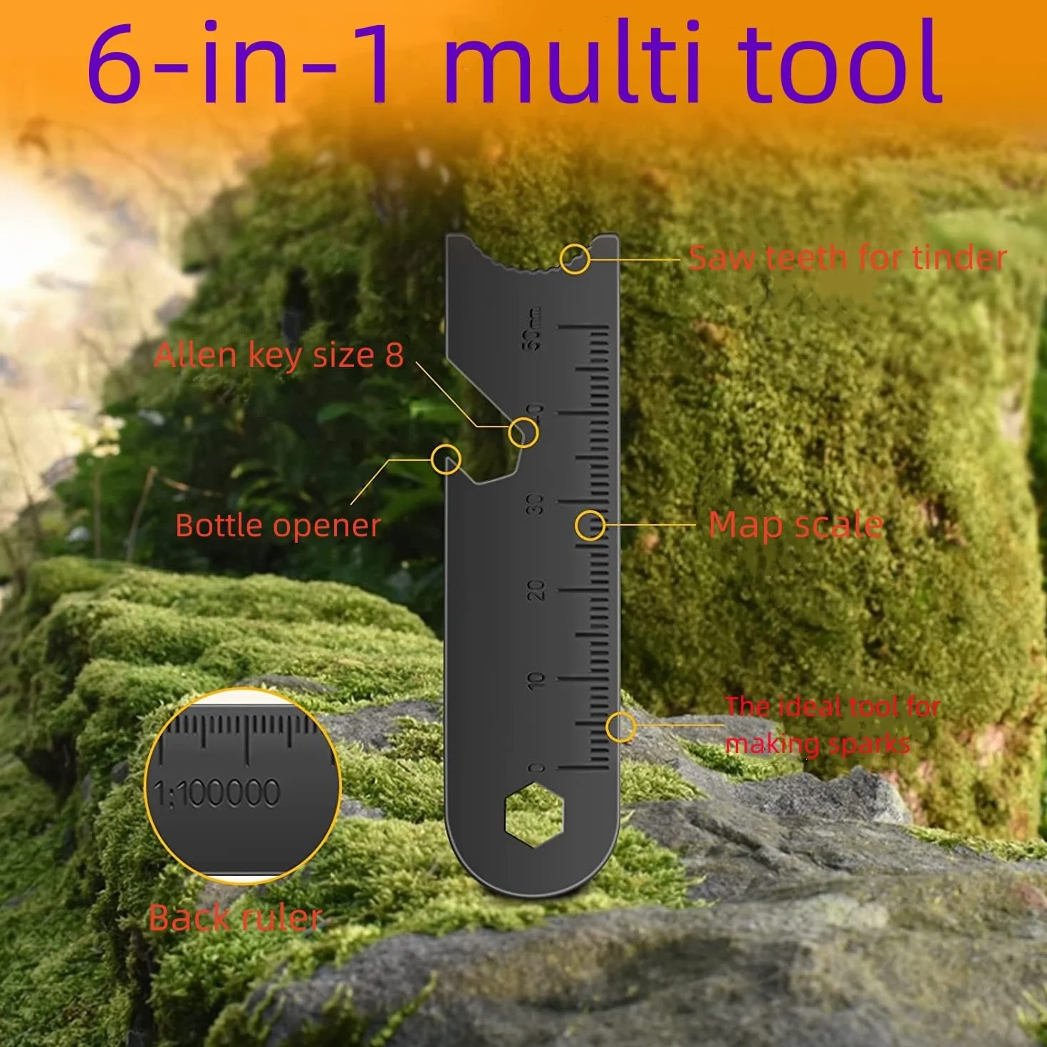 Pierre à Feu Briquet Silex Magnésium Briquet Kit Fire Steel Allume Feu Survie Inclu Grattoir Multi Outils Et Sifflet 20000 Gerbes D'étincelles pour Randonnée Camping Et Bushcraft Survie Traditionnel
