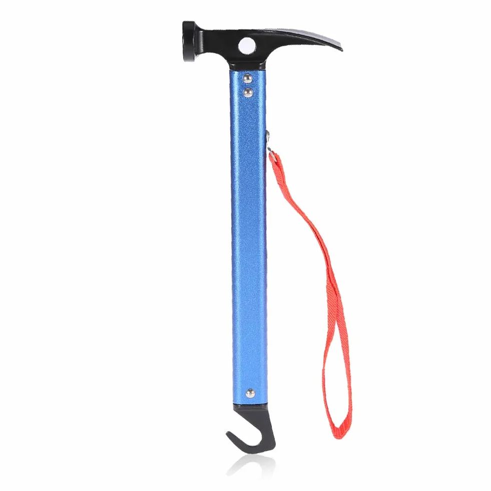 Marteau de Tente Piquets Maillet Portable Camping Bivouac Bleu