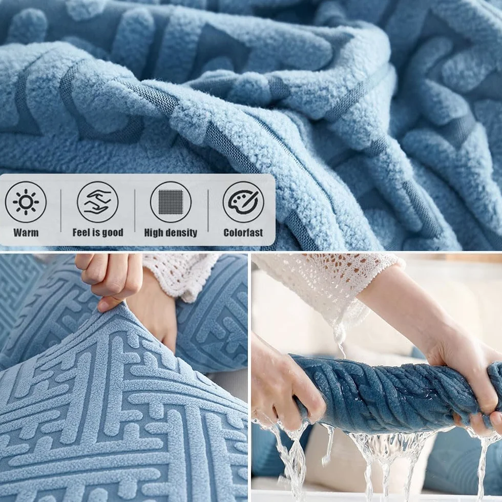 FANSU Housse de Fauteuil et Canapé Extensible Couvre Accoudoirs Lot de 2 Protection Antidérapante (Gris Foncé)