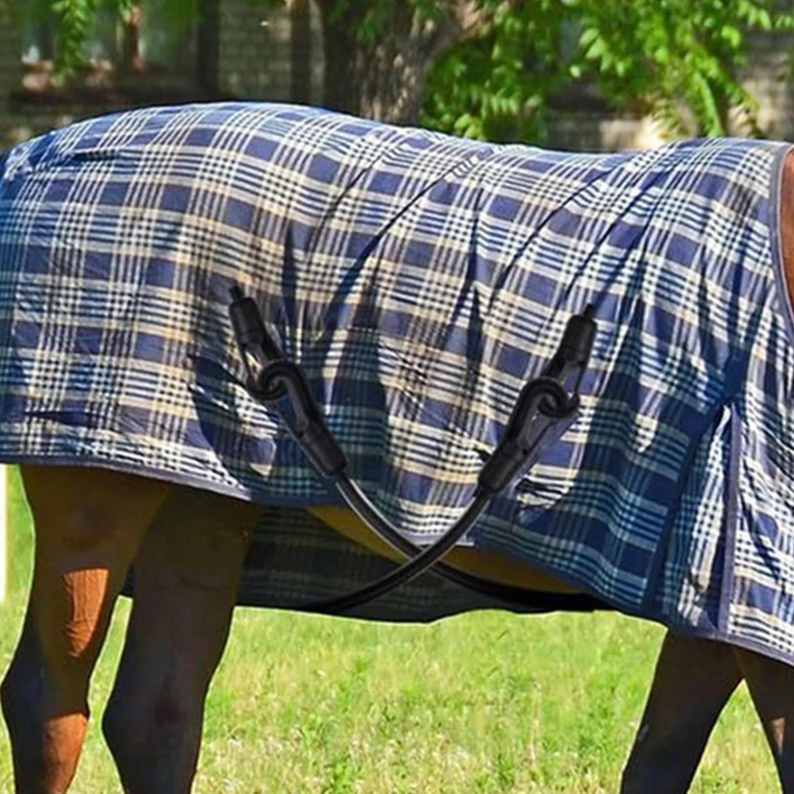 Generisch Sangles de jambe pour couvertures pour chevaux, équipement d'équitation 4 pièces, sangles de seau à chevaux, pour entraîneurs, vétérinaires, pilotes de compétition, stallmanagers, écoles de
